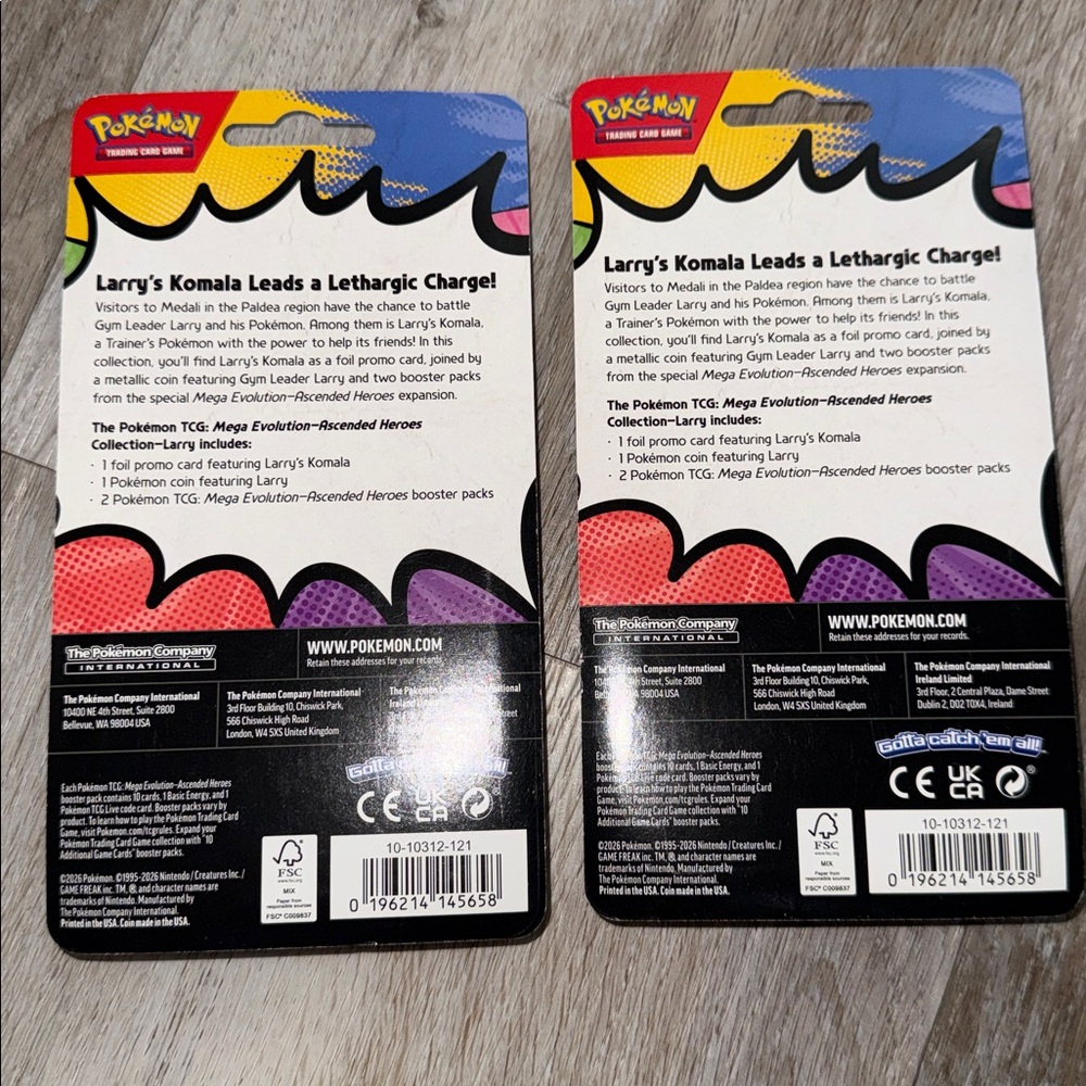 Pokemon Ascended Heroes 2-Pack Blisters - Set of 2 - Larry new sealed - Picture 2 of 2